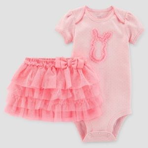 Baby Girl Onsie and Tutu Bunny 2 Piece Set